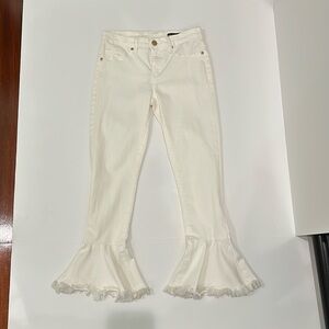 Blank NYC size 26 white crop flare Jean